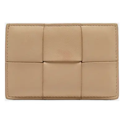 Bottega Veneta Cream Intrecciato Leather Cassette Flat Card Holder