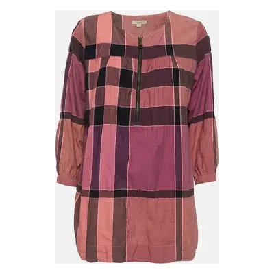 Burberry Brit Pink Checked Cotton Tunic