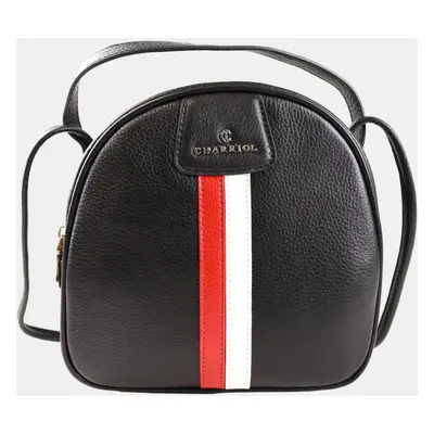 Charriol Black Leather Conic Handbag