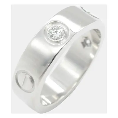 Cartier 18k White Gold Diamond Love Ring EU