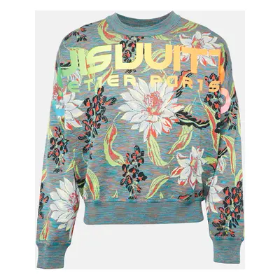 Louis Vuitton Multicolor Floral Intarsia Cotton Knit Sweatshirt