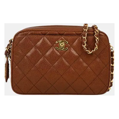 Chanel Brown Calfskin Small Camera Bag