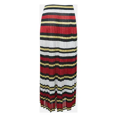 Gucci Multicolor Strip Lurex Knit Maxi Skirt