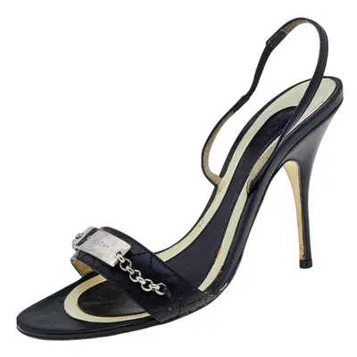 Givenchy Black Leather Ankle Strap Sandals Size