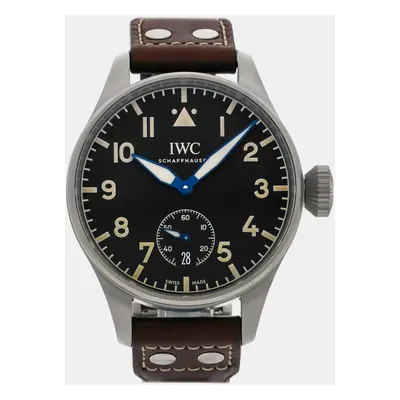 IWC Black Titanium Big Pilot's Manual Winding Men's Wristwatch mm