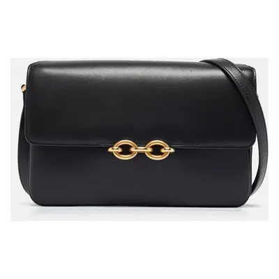 Saint Laurent Black Leather Le Maillon Shoulder Bag