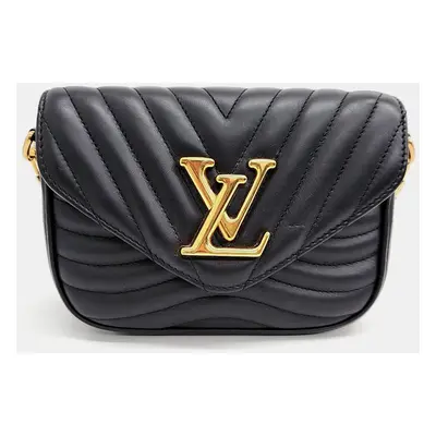 Louis Vuitton Black Leather New Wave Multi Pochette Shoulder Bag