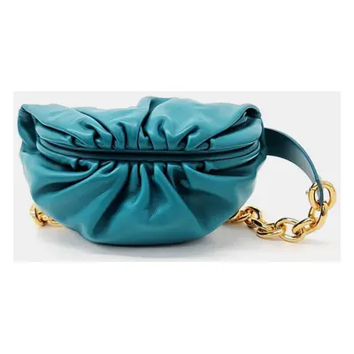 Bottega Veneta Blue Leather Belt Chain Pouch