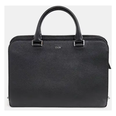 Dior Black Leather Briefcase