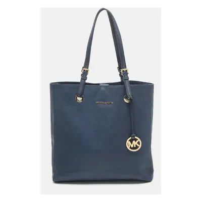 MICHAEL Michael Kors Navy Blue Leather Jet Set Tote