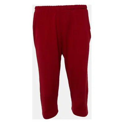 Dolce & Gabbana Red Knit Cropped Leggings