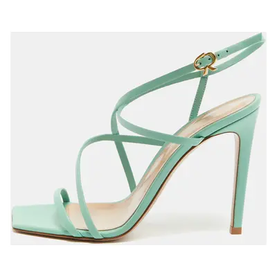 Gianvito Rossi Mint Green Leather Manilla Sandals Size