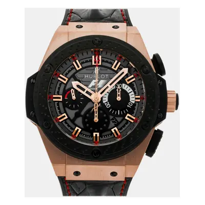 Hublot Black 18k Rose Gold Big Bang King Power Automatic Men's Wristwatch mm