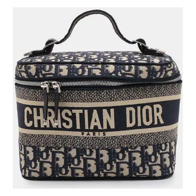 Dior Navy Canvas Travel Oblique Vanity bag