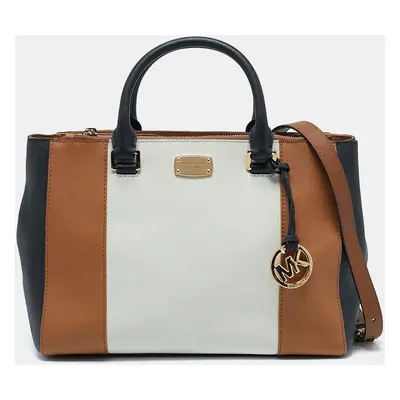 Michael Kors Tricolor Leather Double Zip Colorblock Tote