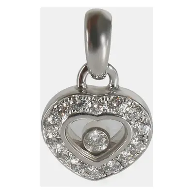 Chopard 18k White Gold Happy Diamonds Heart Pendant 0.25 CTW