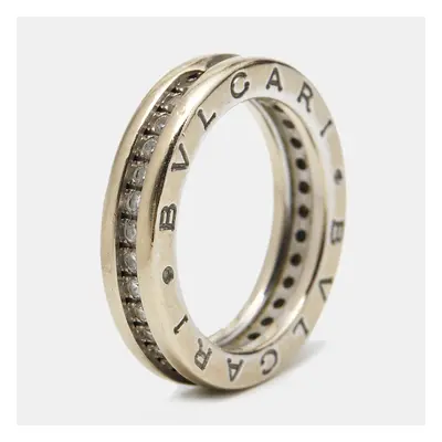 Bvlgari B.Zero1 1-Band Diamond 18k White Gold Band Ring