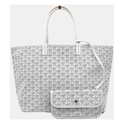 Goyard White Goyardine Coated Canvas and Leather Saint Louis PM Tote