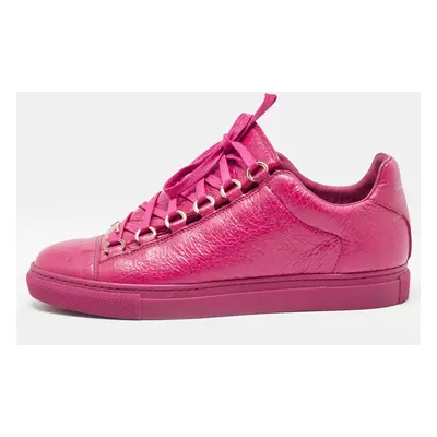 Balenciaga Pink Leather Arena Sneakers Size