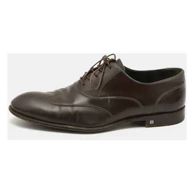 Louis Vuitton Dark Brown Leather Lace Up Oxfords Size 42.5