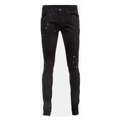 Emporio Armani Black Paint Splash Denim Extra Slim Fit J10 Jeans Waist 31"