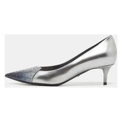 Dior Grey Patent Cannage Pointed Toe Pumps Size