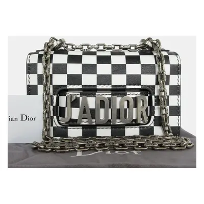 Christian Dior Leather Black x White JA Dior Shoulder Bag