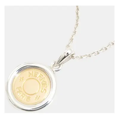 Hermes Silver Yellow Gold Necklace