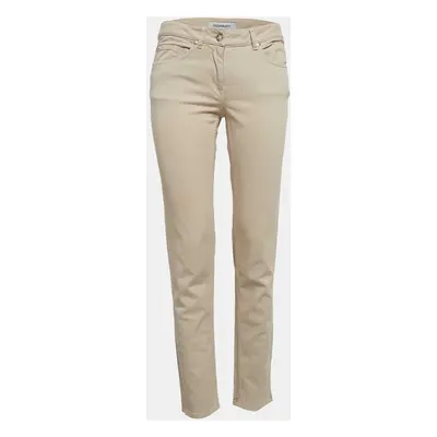 Yves Saint Laurent Vintage Beige Gabardine Cotton Trousers