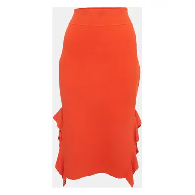 Opening Ceremony Orange Knits Side Flounce Pencil Skirts