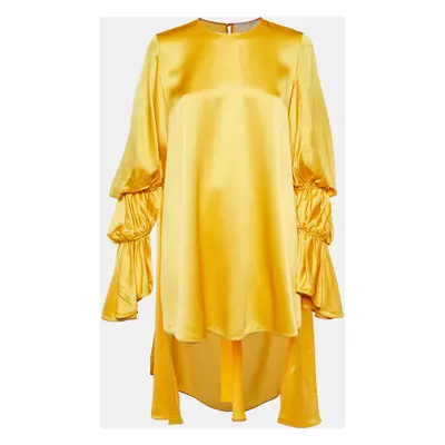 Roksanda Yellow Silk Satin Rosina Oversized Tunic Top