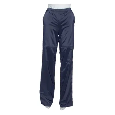 Emporio Armani Navy Blue Padded Wide Leg Pants