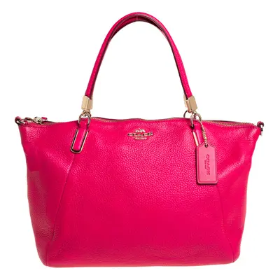 Coach Fuchsia Leather Small Kelsey Satchel