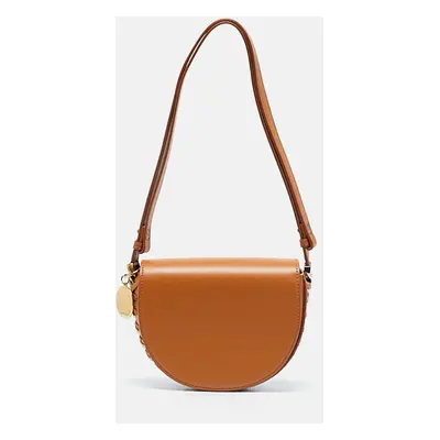 Stella McCartney Tan Faux Leather Small Frayme Shoulder Bag