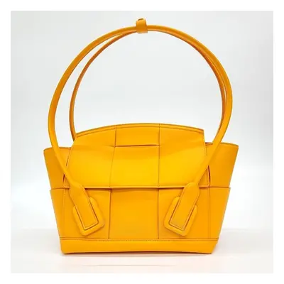 Bottega Veneta Orange Leather Arco Small Tote Bag