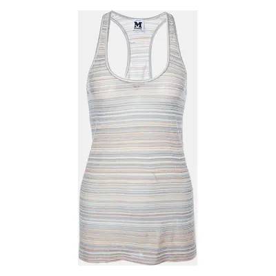 M Missoni Multicolor Lurex Knit Racer Back Tank Top