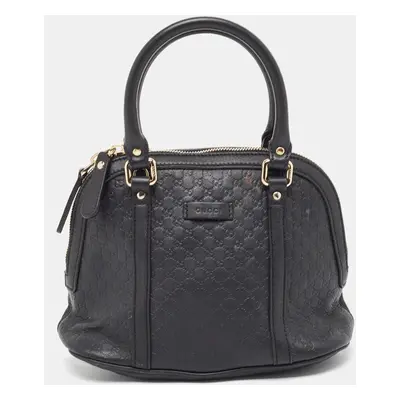 Gucci Black Microguccissima Leather Mini Nice Dome Bag