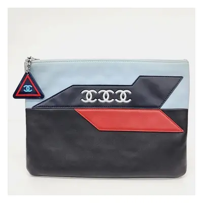 Chanel Black Airline O-Case Medium Clutch