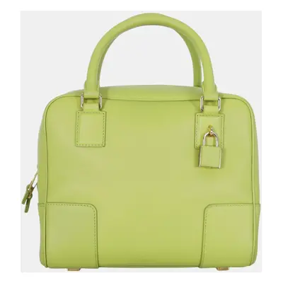 Loewe Green Leather Amazona Square Bag