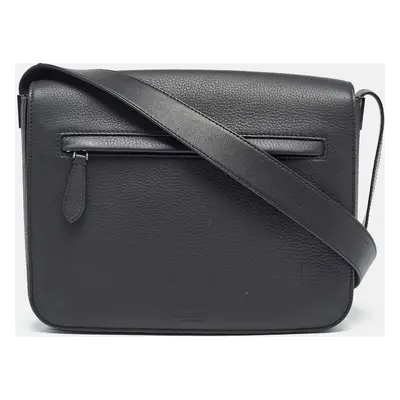 Burberry Black Leather Small Olympia Messenger Bag