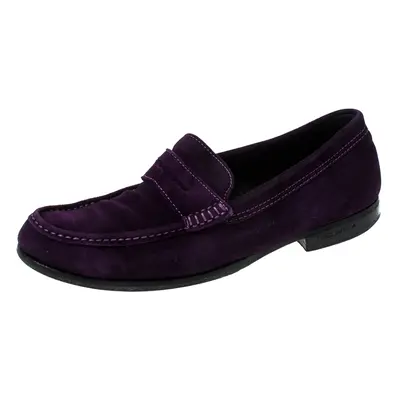 Dsquared2 Purple Suede Penny Loafers Size 40.5