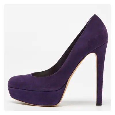 Dior Purple Suede Miss Dior Platform Pumps Size