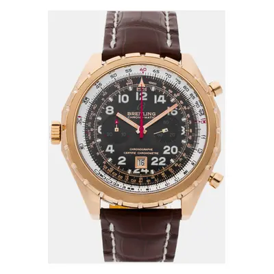 Breitling Black 18k Rose Gold Chronomatic H2236012/B818 Automatic Men's Wristwatch mm