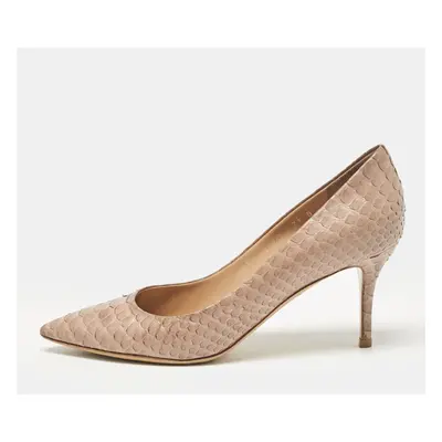 Salvatore Ferragamo Beige Python Susi Pumps Size