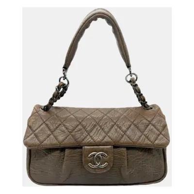 Chanel Quilted Distressed Lambskin Medium Lady Braid Chain Flap Bag