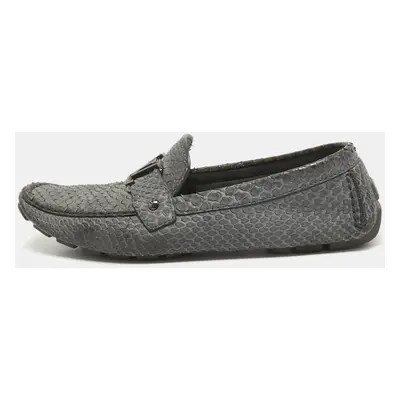 Louis Vuitton Grey Python Leather Monte Carlo Loafers Size 43.5