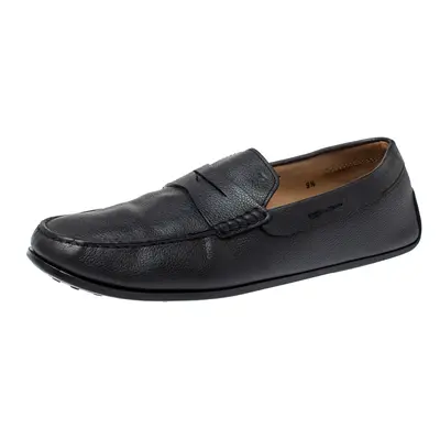 Tod's Black Leather Penny Loafers Size