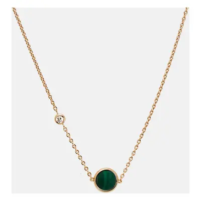 Piaget Possession Malachite Diamond 18K Rose Gold Pendant Necklace