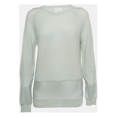 3.1 Phillip Lim Blue Merino Wool Crew Neck Sweater