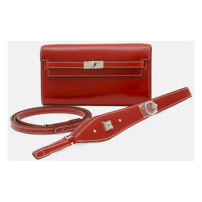 Hermes Red Box Calf Kelly To Go Lock Shoulder Bag